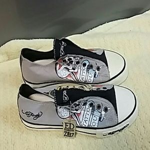 Ed hardy canvas sneakers